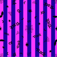 striped background halloween themed trick seamless pattern