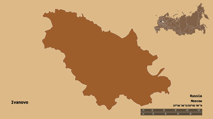 Ivanovo, region of Russia, zoomed. Pattern
