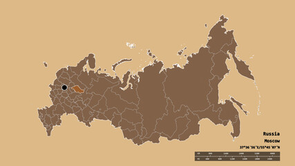 Location of Kostroma, region of Russia,. Pattern