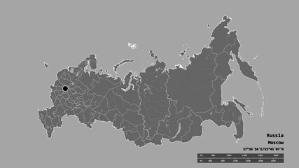 Location of Krasnoyarsk, territory of Russia,. Bilevel