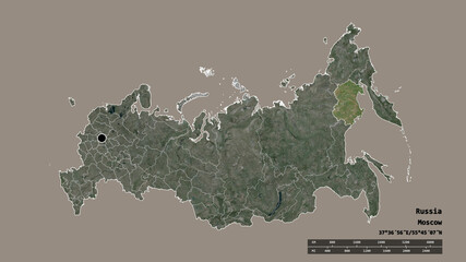 Location of Maga Buryatdan, region of Russia,. Satellite