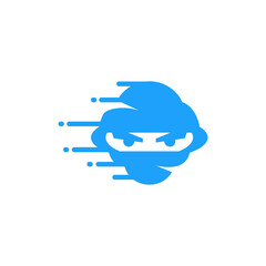 cloud ninja logo vector illustrations