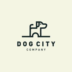dog logo animal pet vector icon illustrations