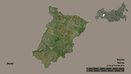 Perm', territory of Russia, zoomed. Satellite