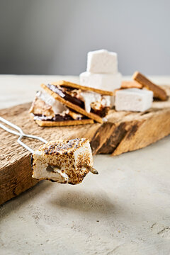 Toasted Marshmallow for Smores with Homemade Marshmallows