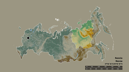 Location of Sakha, republic of Russia,. Relief