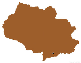 Fototapeta na wymiar Tomsk, region of Russia, on white. Pattern