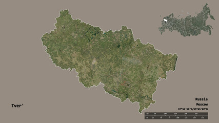 Tver', region of Russia, zoomed. Satellite