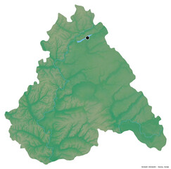 Voronezh, region of Russia, on white. Relief