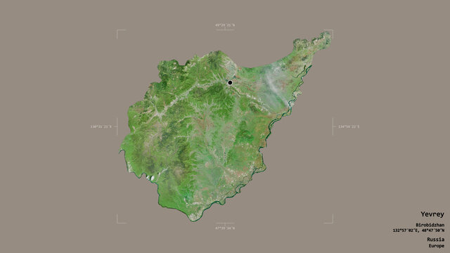 Yevrey - Russia. Bounding box. Satellite