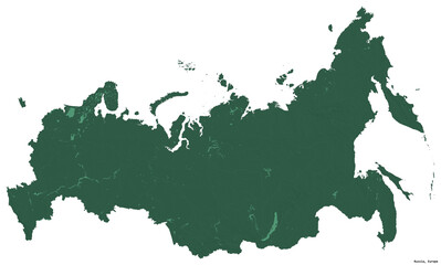 Russia on white. Administrative