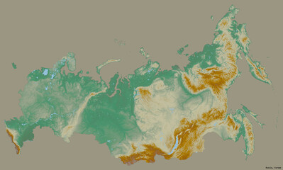 Fototapeta premium Russia on solid. Relief