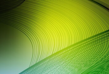 Light Green, Yellow vector background with wry lines.