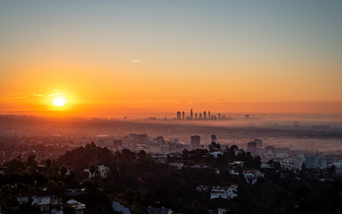 Fototapeta na wymiar Sunset of Los Angeles