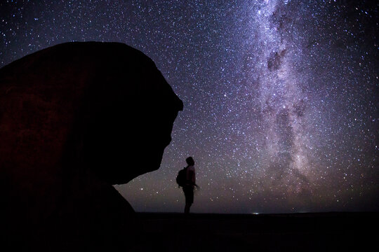 Milky Way over the rocks at Murphy's Haystacks.