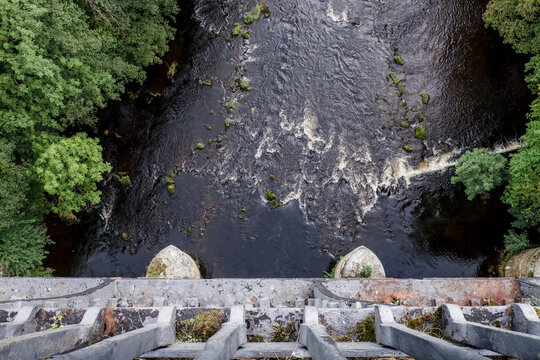 Llangollen Canal Pontcysyllte Aqueduct over the River Dee. Wales