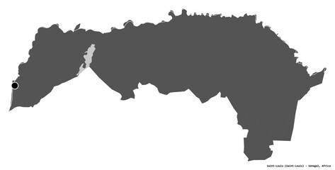 Saint-Louis, region of Senegal, on white. Bilevel © Yarr65