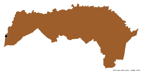 Saint-Louis, region of Senegal, on white. Pattern © Yarr65