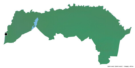 Saint-Louis, region of Senegal, on white. Relief © Yarr65