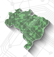 Brazil circuit board map