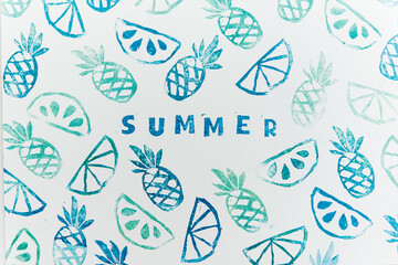 teen creating stamps