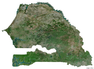 Senegal on white. Satellite
