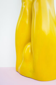 Yellow painted mannekin body parts