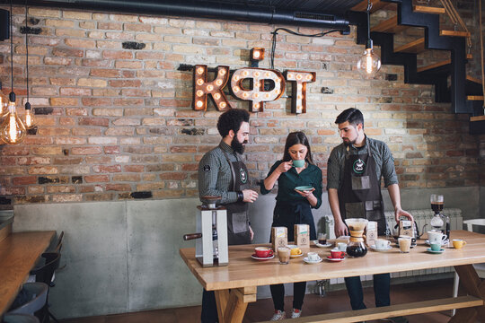 Bartenders Making Coffee