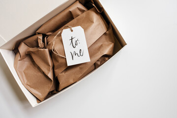 concept: giving a gift to yourself