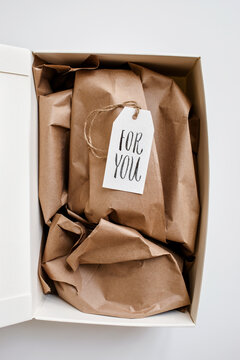 a partially opened present for you