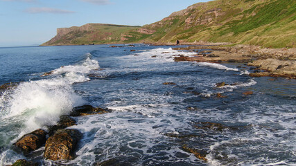 Fair Head Atlantic Ocean Co Antrim Coastline in Northern Ireland