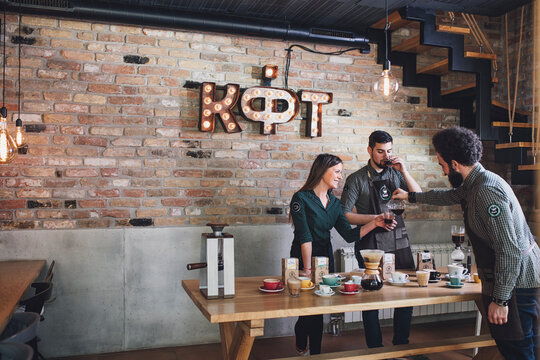 Bartenders Drinking Coffee