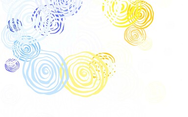 Light Multicolor vector doodle pattern with roses.