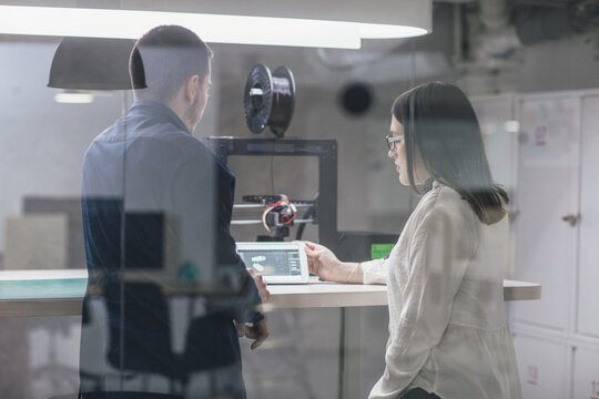 Designers Working With 3D Printer
