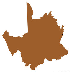 Northern Cape, province of South Africa, on white. Pattern