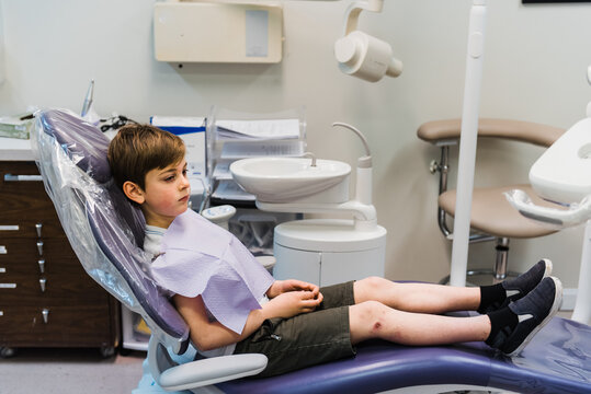 little boy at the dentist