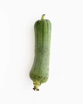 Sponge gourd on white background