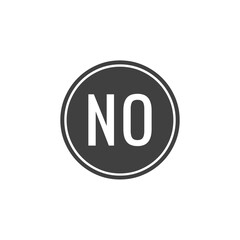 ''No'' button sign