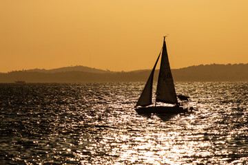 Por do Sol, na Ponta de Humaitá, Salvador , Bahia, Brazil