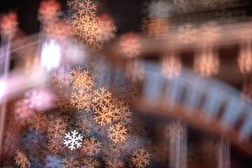 Bokeh image of Christmas decoration background