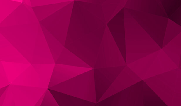 Abstract Pink Black Gradient Triangle Background. 3D Triangles. Modern Wallpaper.