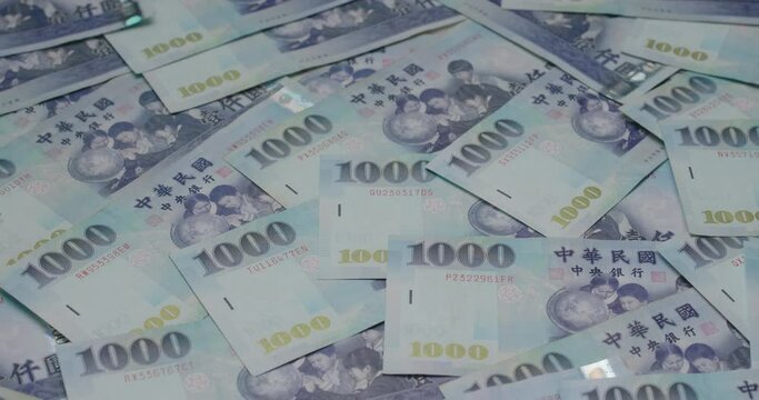 Pile of New taiwan dollar