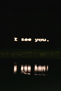 I see you sign made of light