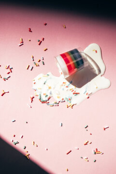 Rainbow jelly shot