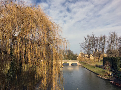 View from a bridge in Cambridge