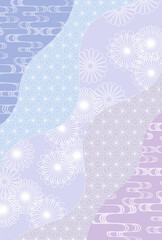 喪中　和柄　はがき　背景