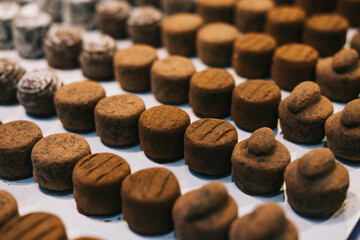 Set of chocolate truffles