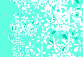 Light Blue, Red vector elegant background with leaves.