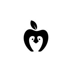 Illustration vector graphic template of Apple plus Penguin logo