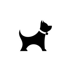 Illustration vector graphic template of cute baby dog silhouette logo